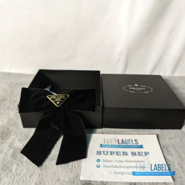 Prada Black Velvet Bow Hair Clips