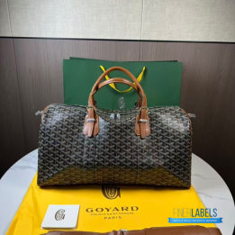 QC Goyard Duffel Bag (Black and Tan)