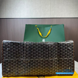 QC Goyard Duffel Bag (Black and Tan)