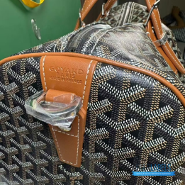 QC Goyard Duffel Bag (Black and Tan)