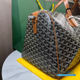 QC Goyard Duffel Bag (Black and Tan)
