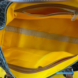 QC Goyard Duffel Bag (Black and Tan)