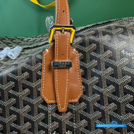QC Goyard Duffel Bag (Black and Tan)