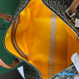 QC Goyard Duffel Bag (Black and Tan)