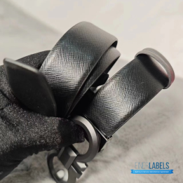 QC Salvatore Ferragamo Adjustable Gancini Belt in Black Calfskin Leather
