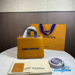 QC LV Mini Shopper Tote in Saffron Yellow