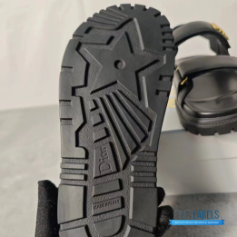 QC Christian Dior Dioract Sandals in Black Lambskin Leather