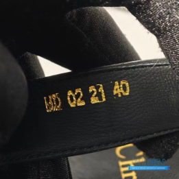 QC Christian Dior Dioract Sandals in Black Lambskin Leather