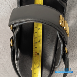 QC Christian Dior Dioract Sandals in Black Lambskin Leather