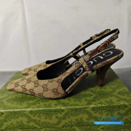 QC Gucci Aria Slingback Pumps