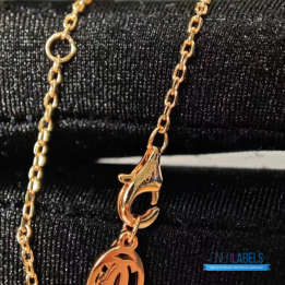 QC Cartier 18K Rose Gold Interlocking LOVE Necklace