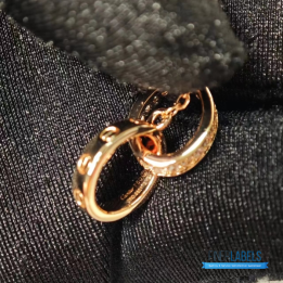 QC Cartier 18K Rose Gold Interlocking LOVE Necklace