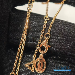 QC Cartier 18K Rose Gold Interlocking LOVE Necklace