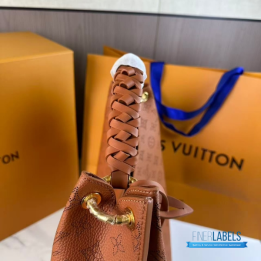 QC LV Carmel Hobo Bag in perforated Mahina calfskin leather