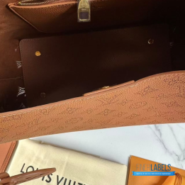QC LV Carmel Hobo Bag in perforated Mahina calfskin leather