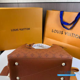 QC LV Carmel Hobo Bag in perforated Mahina calfskin leather