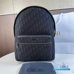 QC Christian Dior Rider Backpack in Black Dior Oblique Jacquard