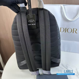 QC Christian Dior Rider Backpack in Black Dior Oblique Jacquard
