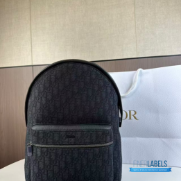 QC Christian Dior Rider Backpack in Black Dior Oblique Jacquard