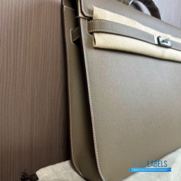 QC Hermès Kelly Dépeches 36 briefcase in the Étoupe