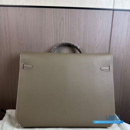 QC Hermès Kelly Dépeches 36 briefcase in the Étoupe