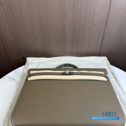 QC Hermès Kelly Dépeches 36 briefcase in the Étoupe