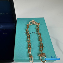 QC Tiffany & Co. HardWear Large Link Bracelet in Yellow Gold with Diamonds
