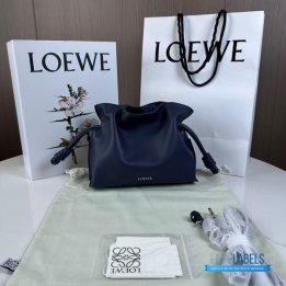 QC Loewe Mini Flamenco Clutch in Nappa Calfskin in the color Abyss Blue
