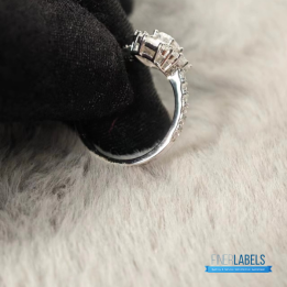 QC Tiffany & Co. Baguette Diamond Cluster ring in white gold