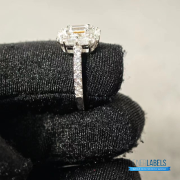 QC Tiffany & Co. Baguette Diamond Cluster ring in white gold
