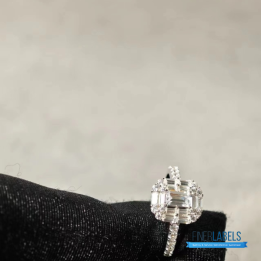 QC Tiffany & Co. Baguette Diamond Cluster ring in white gold