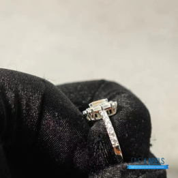 QC Tiffany & Co. Baguette Diamond Cluster ring in white gold