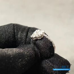 QC Tiffany & Co. Baguette Diamond Cluster ring in white gold