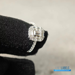 QC Tiffany & Co. Baguette Diamond Cluster ring