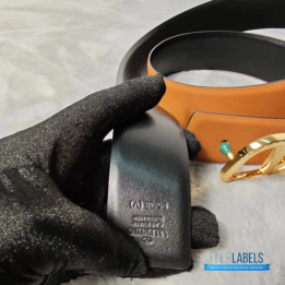 QC Valentino Garavani VLogo Reversible Belt in Saddle Brown Leather