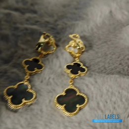 QC VCA Magic Alhambra 3-motif Earrings in 18K Yellow Gold