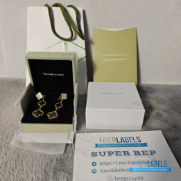 QC VCA Magic Alhambra 3-motif Earrings in 18K Yellow Gold