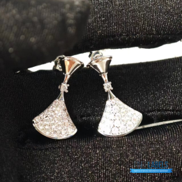 QC Bvlgari Divas' Dream Earrings in 18K White Gold