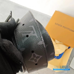 Louis Vuitton Monogram Eclipse Initiales Reversible Belt