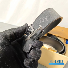 Louis Vuitton Monogram Eclipse Initiales Reversible Belt