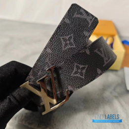 Louis Vuitton Monogram Eclipse Initiales Buckle Belt