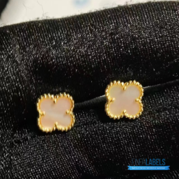 QC VCA Sweet Alhambra Earrings in 18K Yellow Gold