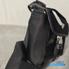 QC Prada Re-Nylon and Saffiano Leather Black Messenger Bag
