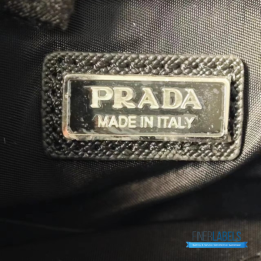 QC Prada Re-Nylon and Saffiano Leather Black Messenger Bag