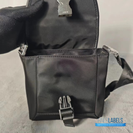 QC Prada Re-Nylon and Saffiano Leather Black Messenger Bag