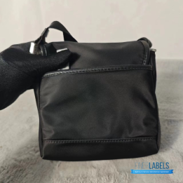 QC Prada Re-Nylon and Saffiano Leather Black Messenger Bag