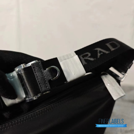 QC Prada Re-Nylon and Saffiano Leather Black Messenger Bag