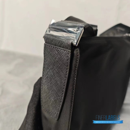 QC Prada Re-Nylon and Saffiano Leather Black Messenger Bag