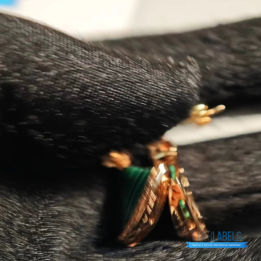 QC Bvlgari 18k Rose Gold Malachite and Diamond Divas' Dream Earrings