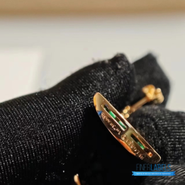 QC Bvlgari 18k Rose Gold Malachite and Diamond Divas' Dream Earrings